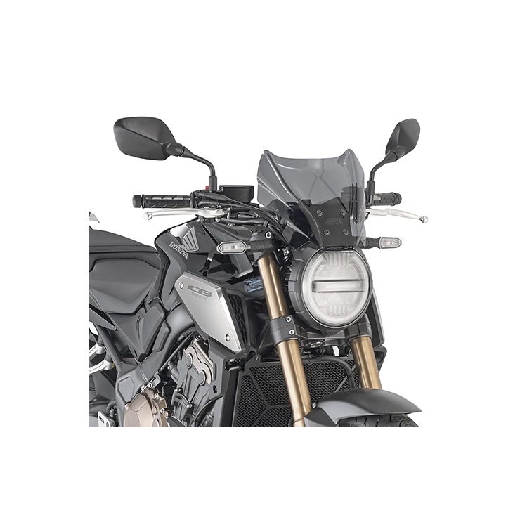 Дымчатое ветровое стекло Givi, Kappa для Honda CB650R (2019 - н.в.), CB1000R (2019 - н.в.)
