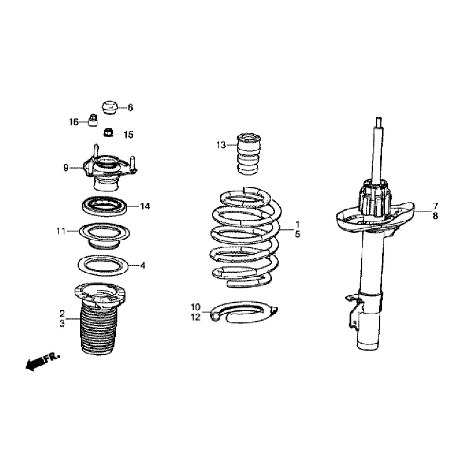 Передняя стойка хонда срв 3 схема