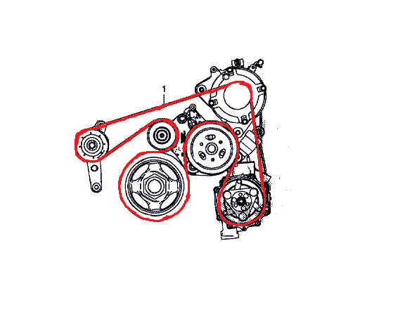 Схема приводного ремня хонда цивик 5д