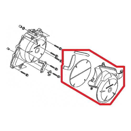 Защитная накладка крышки генератора мотоцикла Honda VFR1200F (64600-MGE-700)