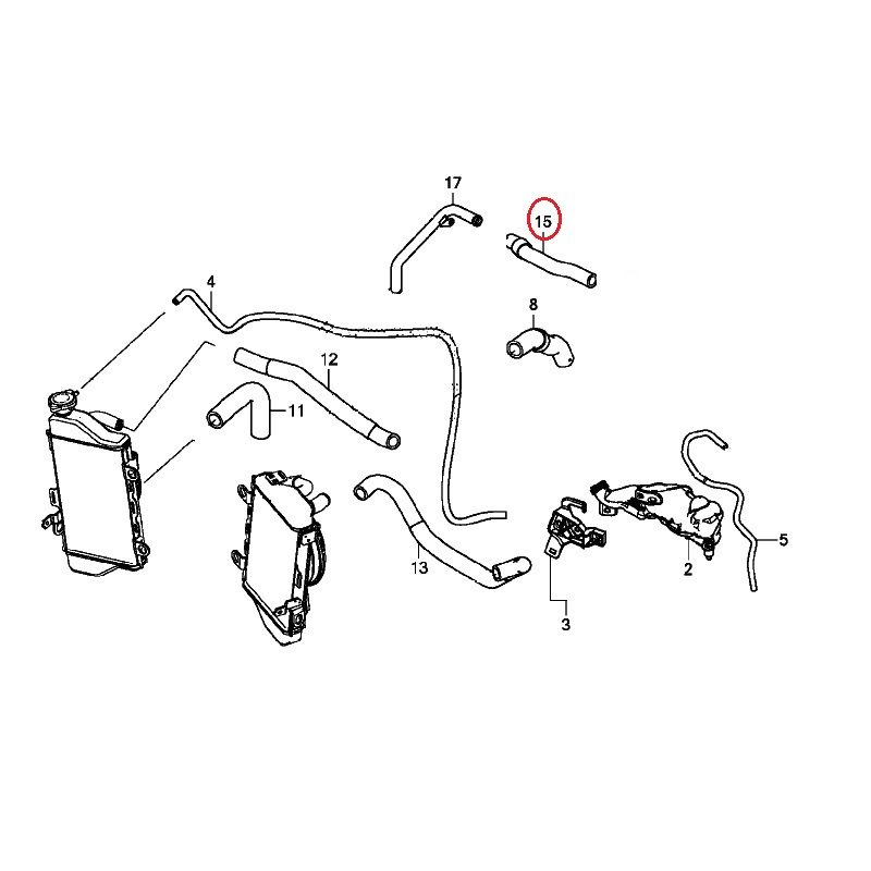 Патрубок системы охлаждения Honda Africa Twin CRF1000 2016-2017