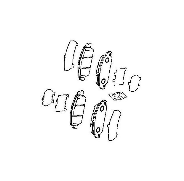 Оригинальные  передние тормозные колодки Acura RDX 45022TX4A00 (45022-TX4-A00)