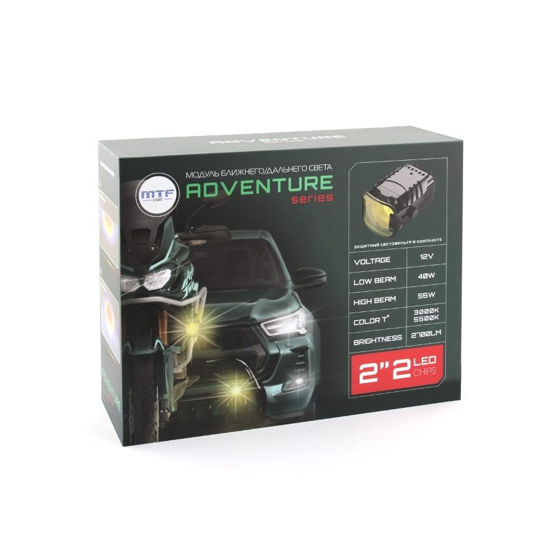 Светодиодные фары MTF Adventure Bi-Led для мотоцикла