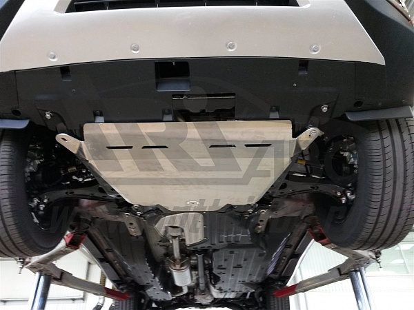 Защита днища Honda CR-V 2.0 (2015) из 3 частей (Алюминий 4 мм)