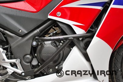 Защитные дуги Crazy Iron для мотоцикла Honda CBR250R/CBR300R (3 точки опоры) (2011 - 2022)