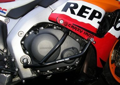 Защитные дуги + слайдеры Crazy Iron для мотоцикла Honda CBR1000RR Fireblade (2004 - 2007) (3 точки опоры)