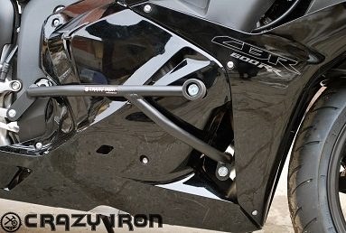 Защитные дуги + слайдеры Crazy Iron для мотоцикла Honda CBR600RR (2009 - 2012) (3 точки опоры)