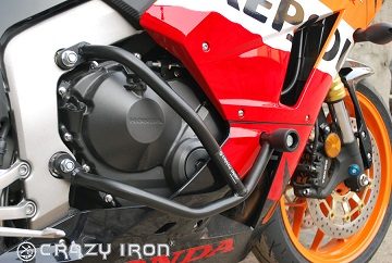 Защитные дуги + слайдеры Crazy Iron для мотоцикла Honda CBR600RR (2013 - 2016) (3 точки опоры)